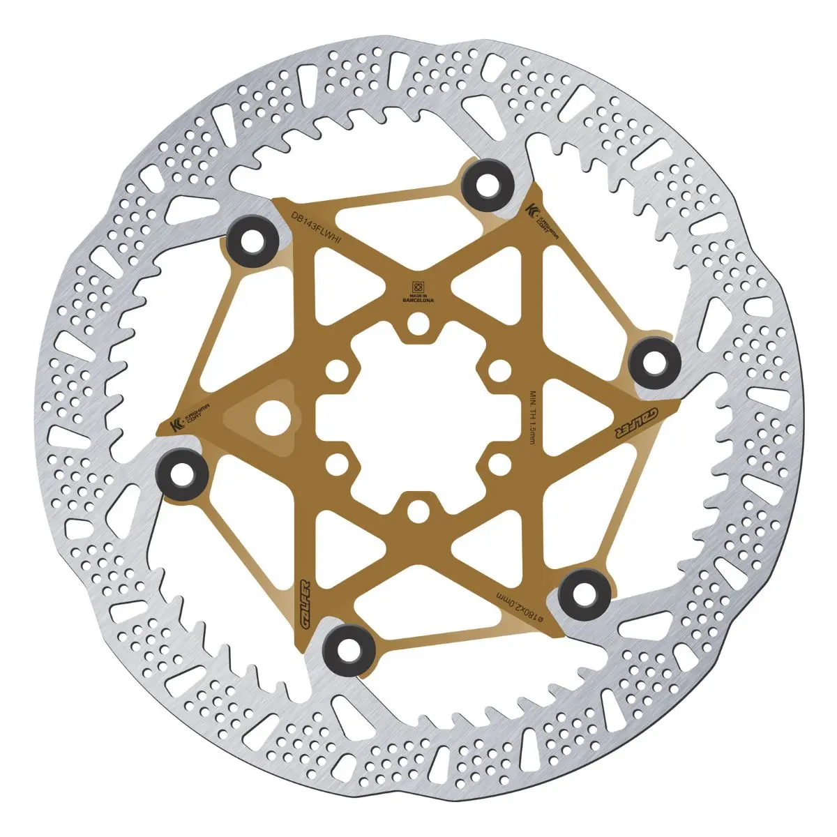 GALFER - MTB SHARK EVO DISC ROTOR - 6-BOLT - 2MM - KASHIMA CORE