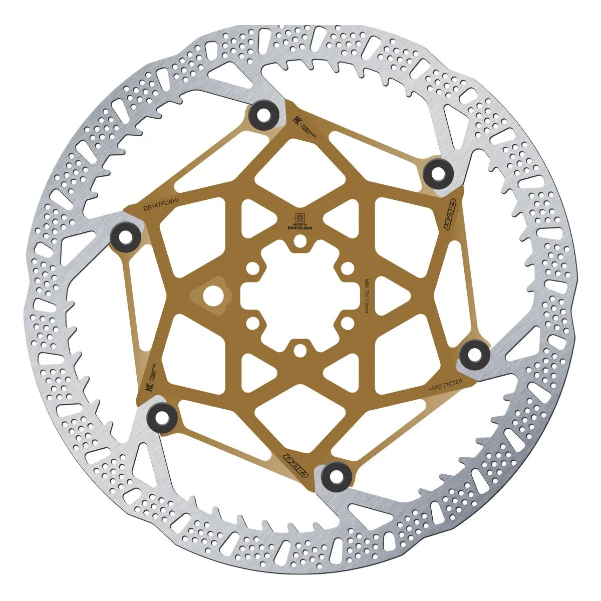 GALFER - MTB SHARK EVO DISC ROTOR - 6-BOLT - 2MM - KASHIMA CORE image 3