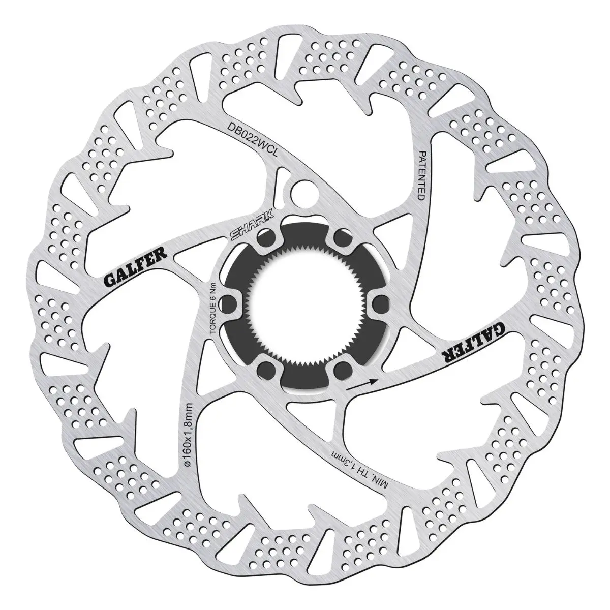 GALFER - MTB SHARK DISC ROTOR - CENTERLOCK - 1.8MM