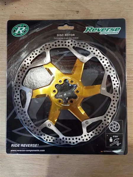 Brake Disc Rotor Reverse AL/Steel 200mm Gold