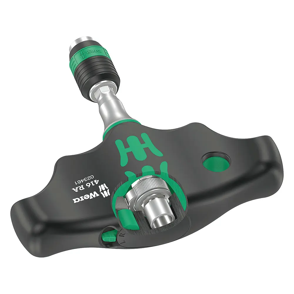 Wera Kraftform T-Handle Ratchet & 17 Piece Bit Set image 2