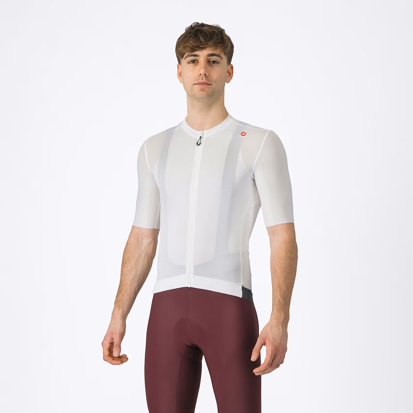 Castelli Espresso Men's Jersey Ivory/Dark Gray