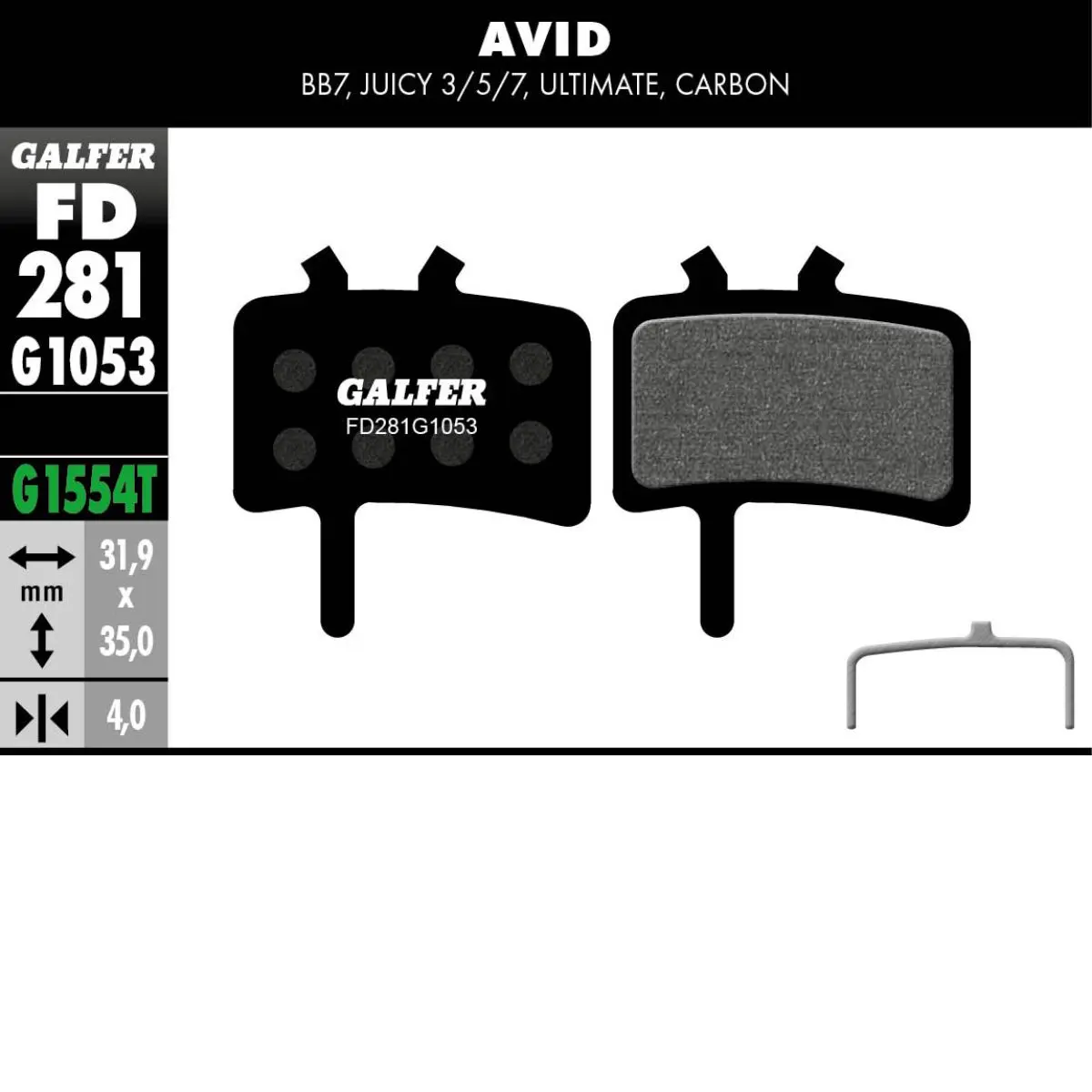 GALFER - BRAKE PADS -  AVID JUICY image 3