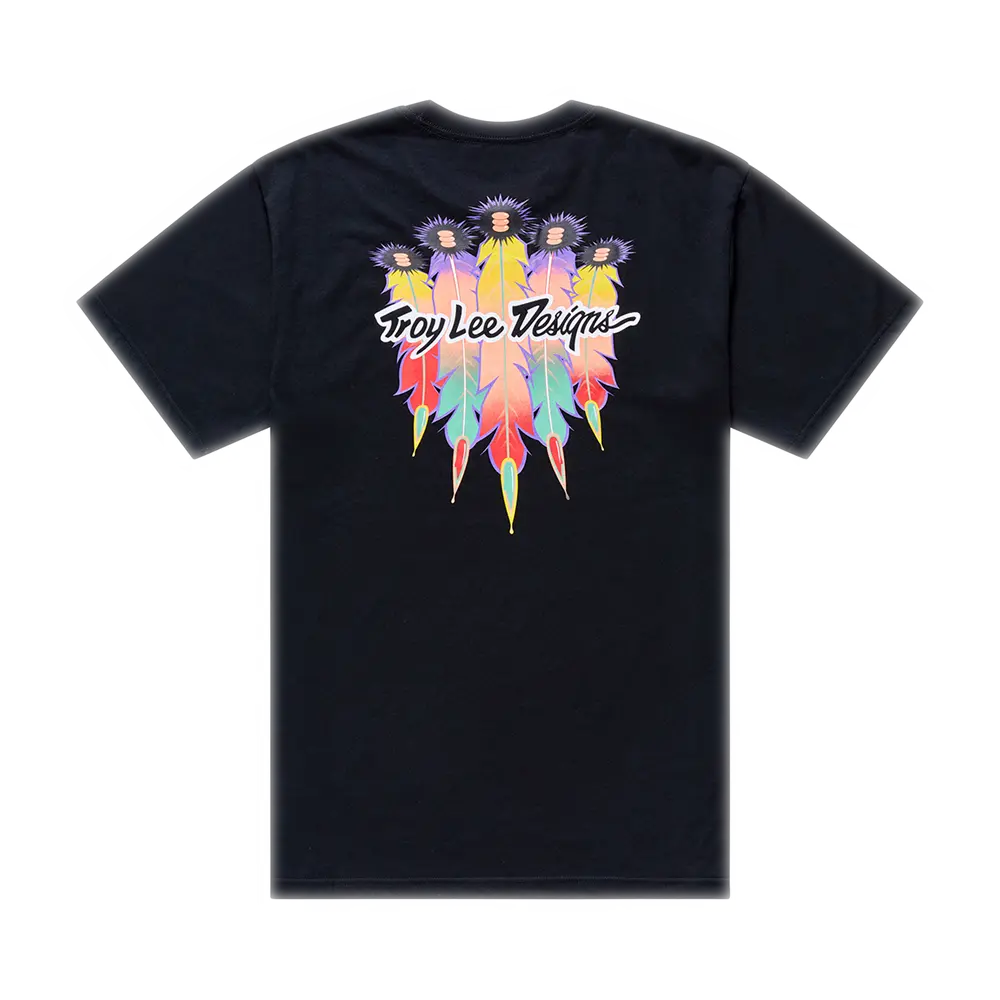 FEATHER SHORT SLEEVE TEE BLACK /