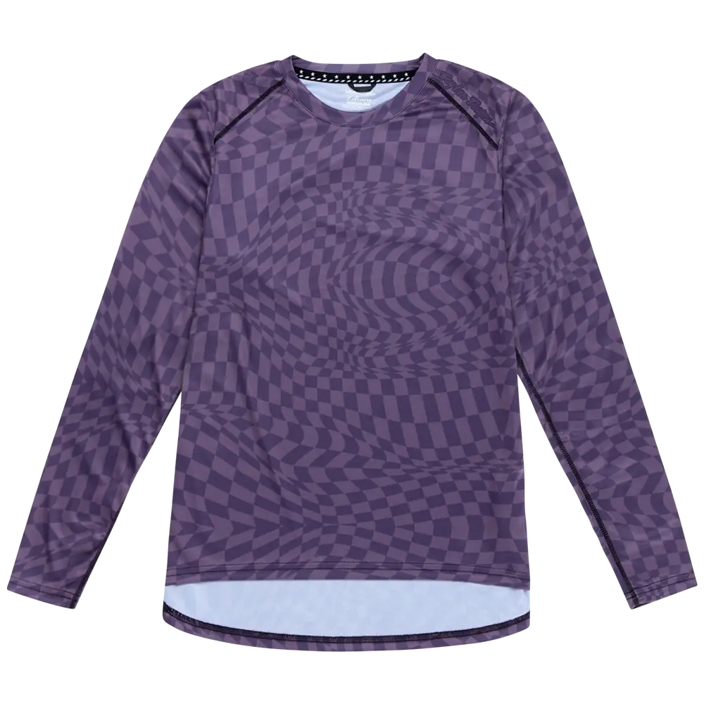 WOMENS LILIUM LS JERSEY TWISTED CHECKERS DEEP