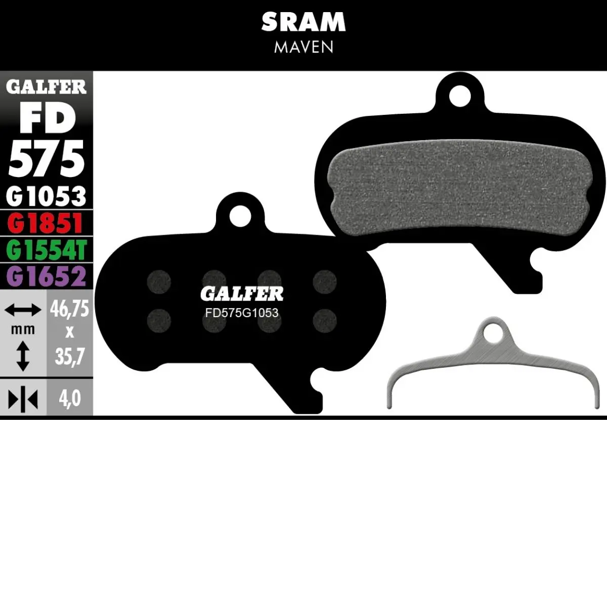 GALFER - BRAKE PADS - SRAM MAVEN image 9