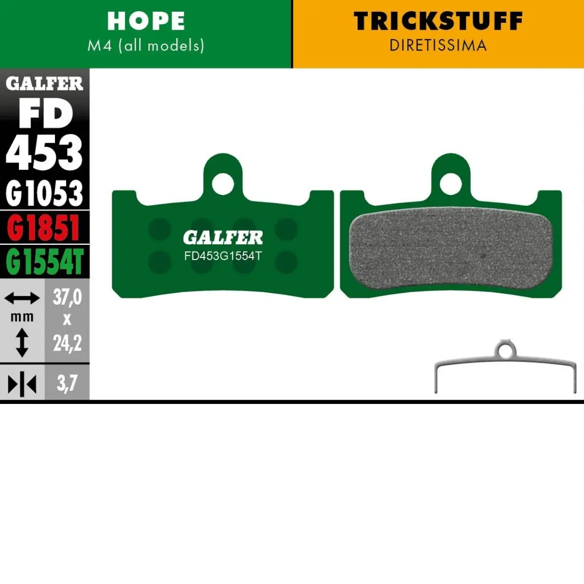 GALFER - BRAKE PADS - HOPE M4 image 5