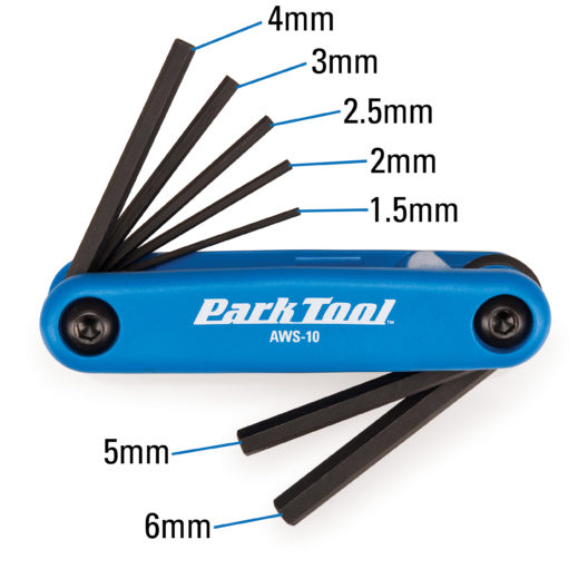 Park Tool - AWS-10 - Hex Wrench Set 1.5, 2, 2.5, 3, 4, 5 & 6mm image 3