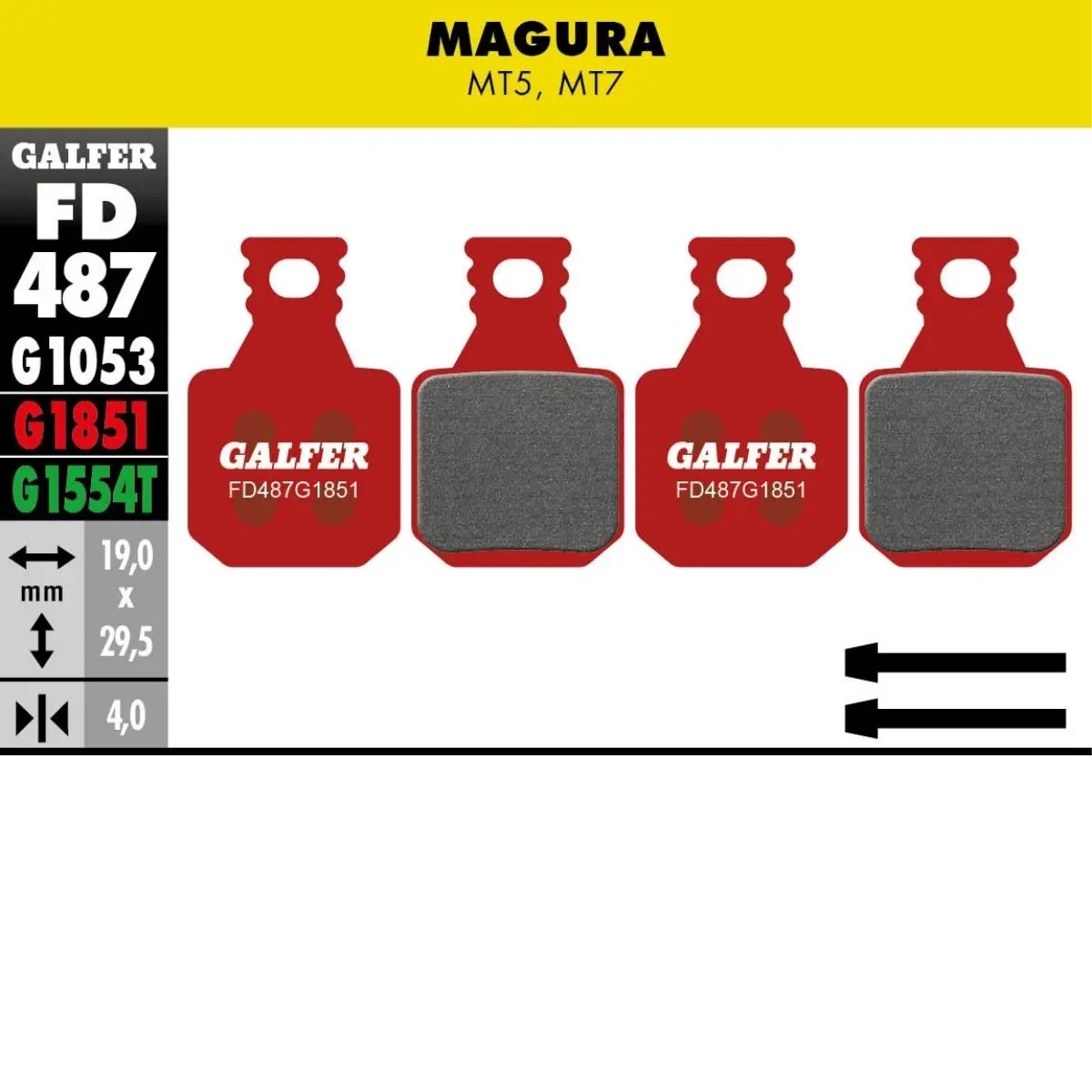 GALFER - BRAKE PADS - MAGURA MARTA MT5 - MT7 image 12