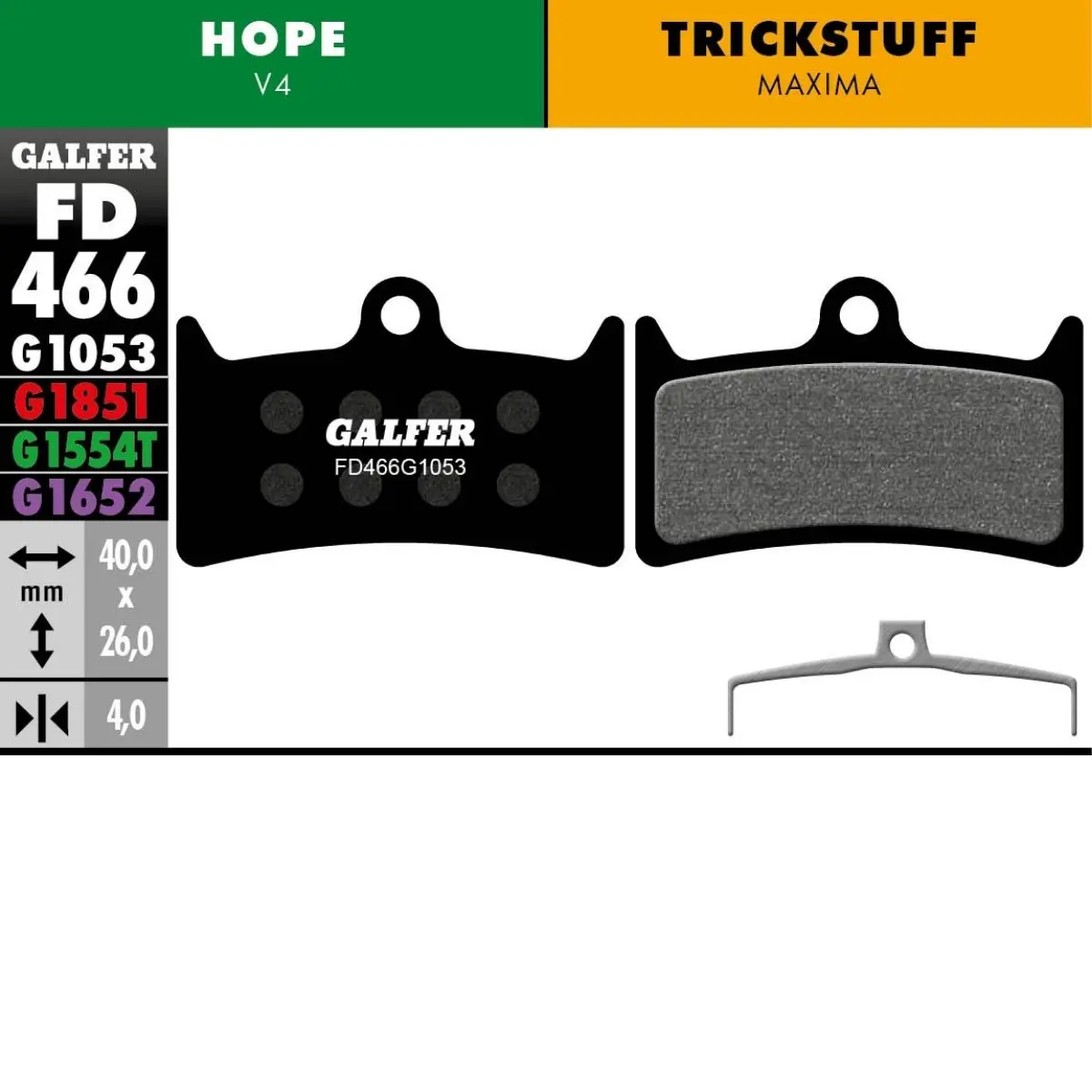 GALFER - BRAKE PADS - HOPE V4 image 9