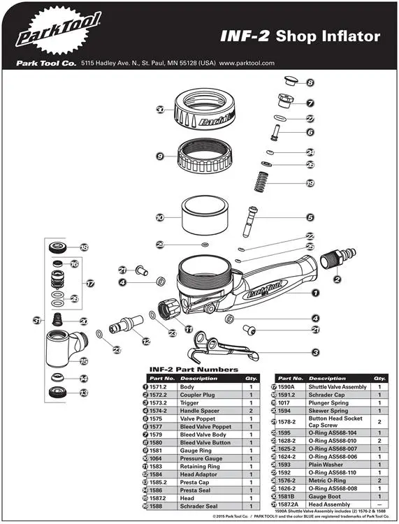 Park Tool - INF-1/2 Parts image 2