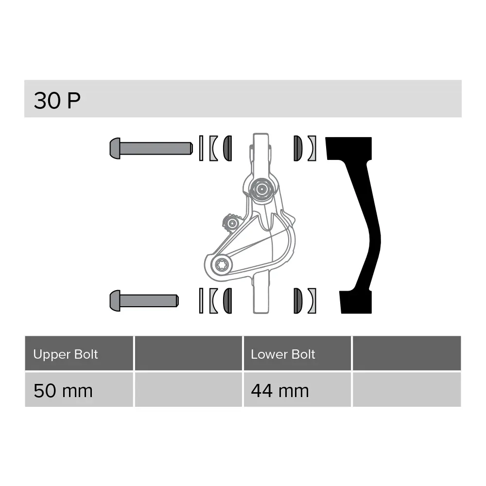 SRAM Post Bracket - 30 P (Rear 170mm), Includes Stainless Caliper Mounting Bolts (CPS & Standard) image 2
