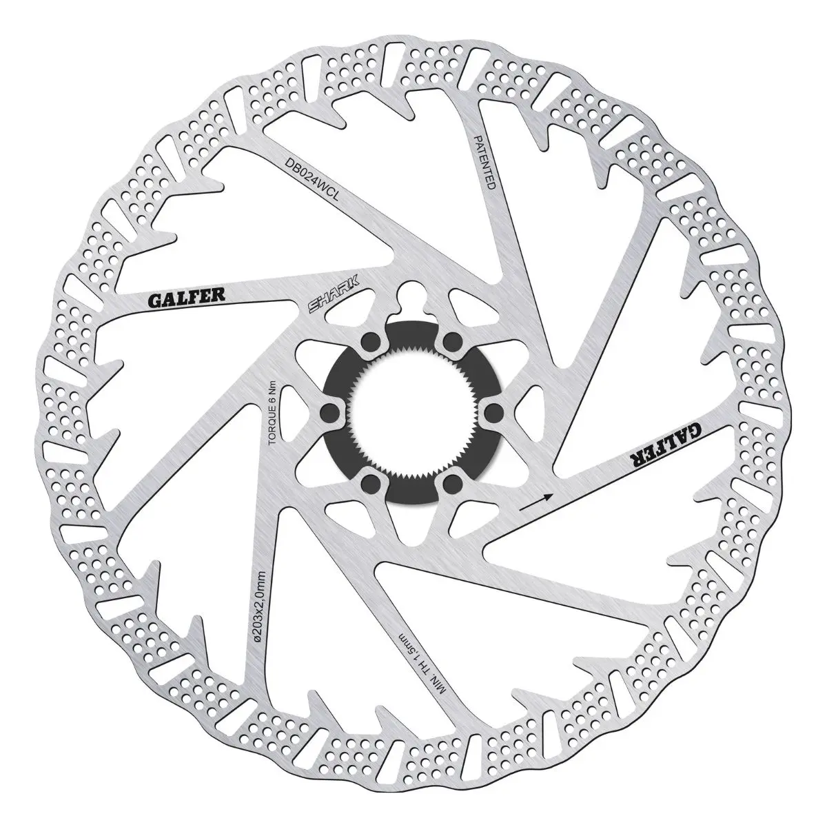 GALFER - MTB SHARK DISC ROTOR - CENTERLOCK - 2MM image 2