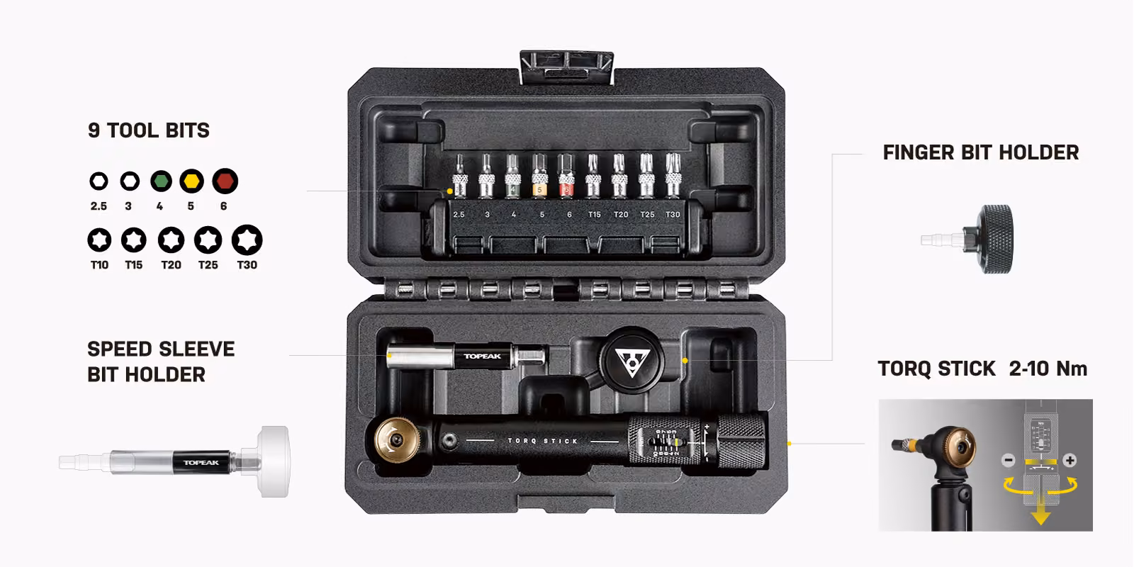 Topeak Torq Stick Pro 2-10 Nm Torque Wrench image 7