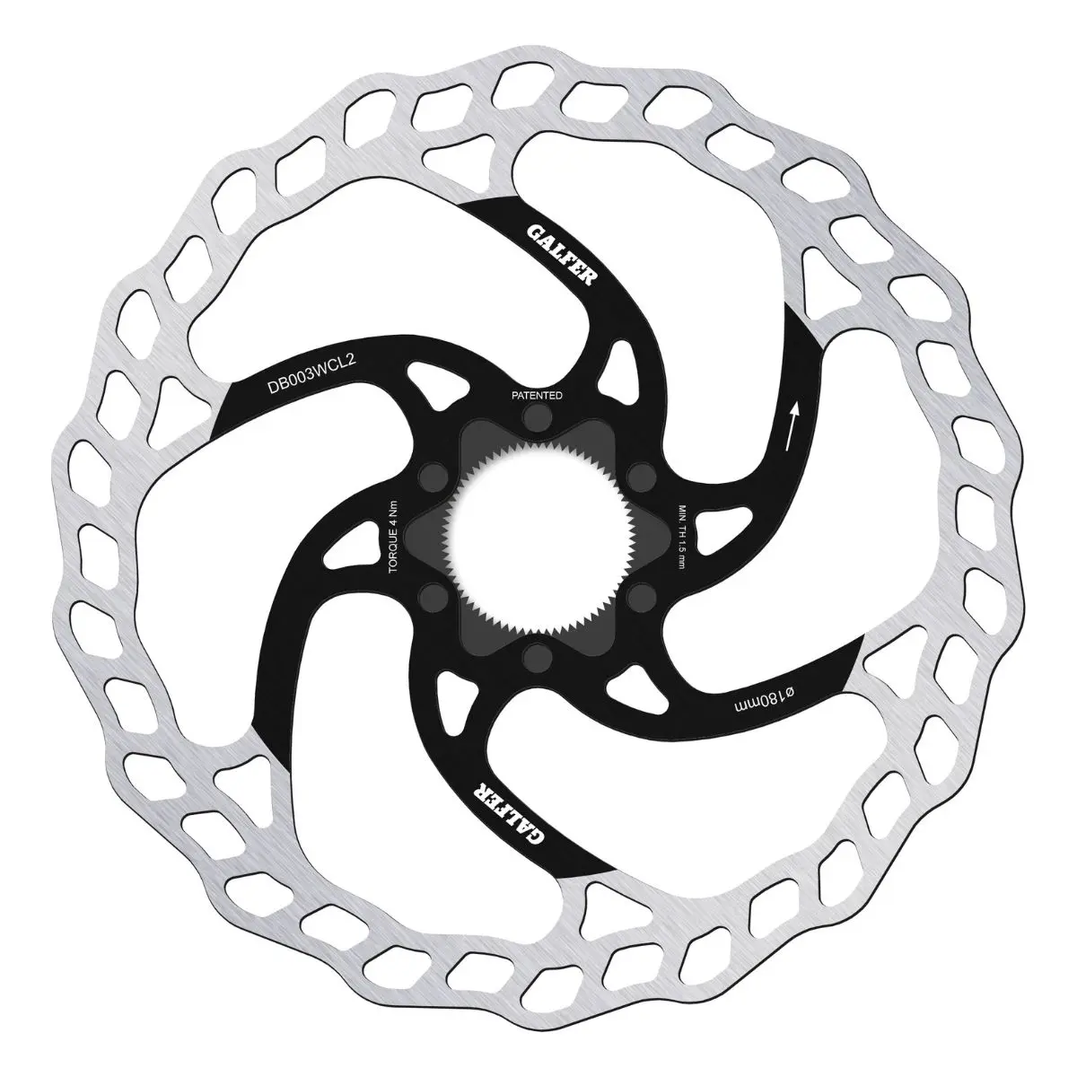 GALFER - MTB WAVE DISC ROTOR - CENTERLOCK - 2MM image 2
