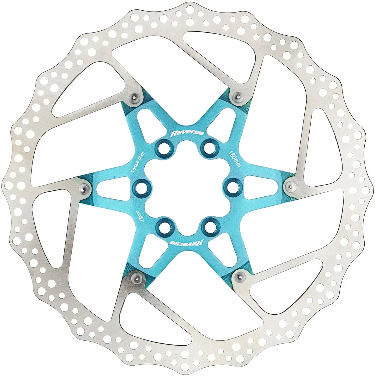 Brake Disc Rotor Bike Reverse AL/Steel 180mm Blue