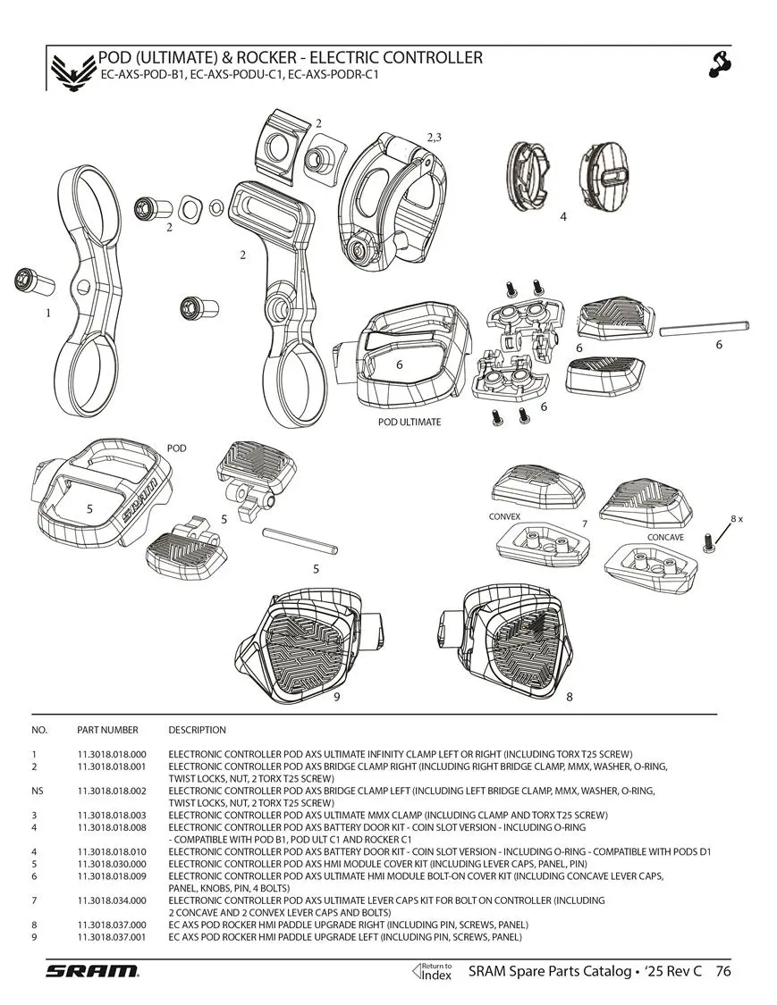 SRAM AXS Pod Controller Parts image 2
