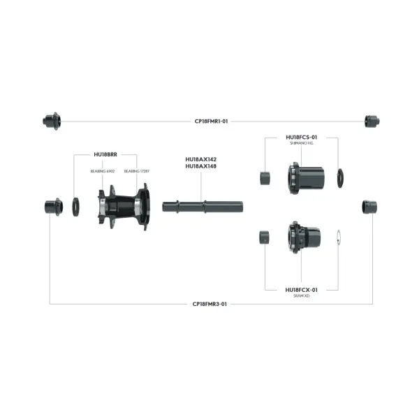 Funn Bearing and Spacer sets for Hubs image 2