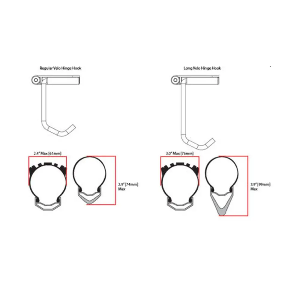 FEEDBACK SPORTS - VELO HINGE BICYCLE STORAGE - LONG HOOK ACCESSORY image 2