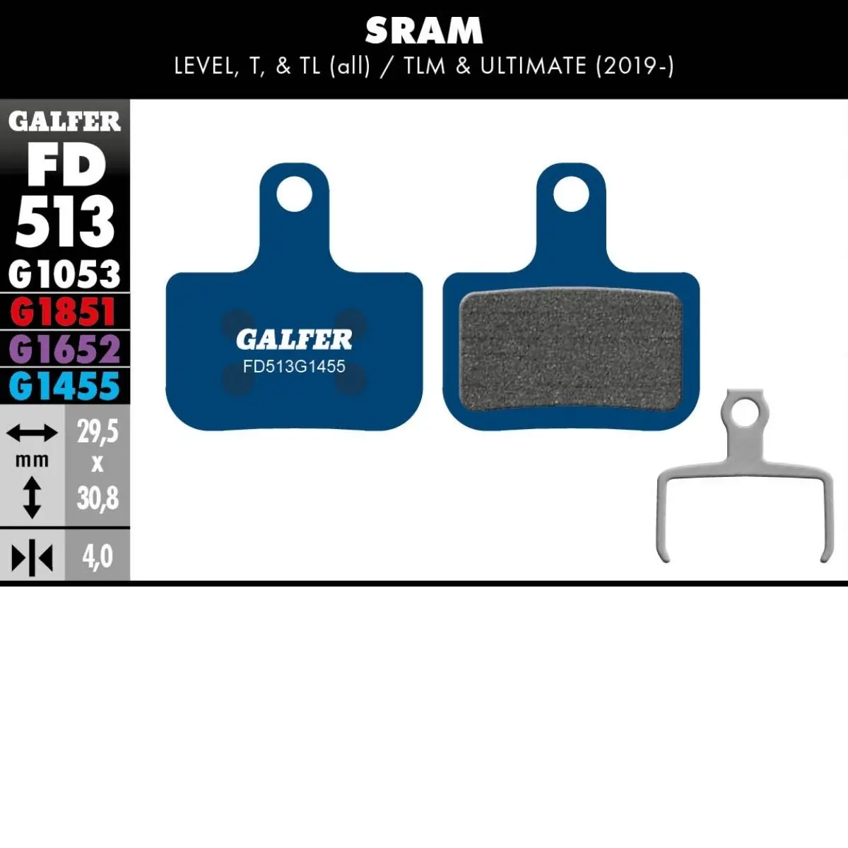 GALFER - BRAKE PADS - SRAM LEVEL image 9