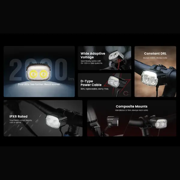 Magicshine ME2000 V2.0 E Bike Light and Cables image 4