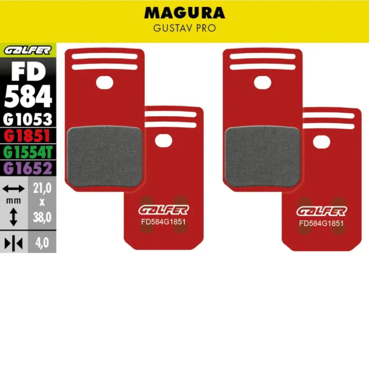 GALFER - BRAKE PADS - MAGURA GUSTAV image 10