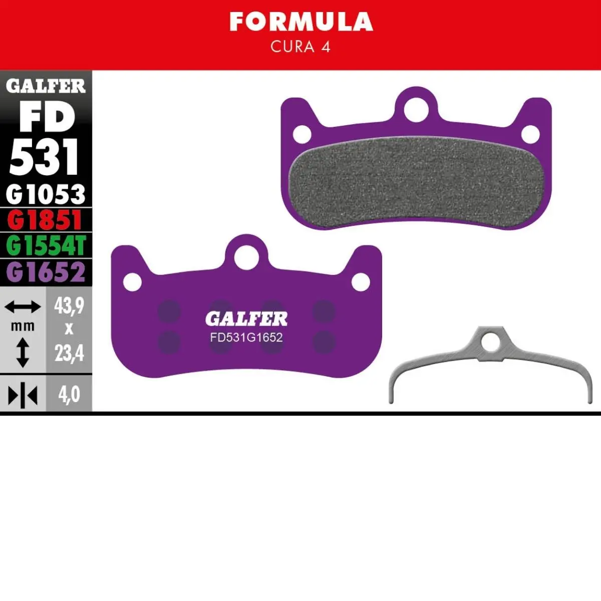 GALFER - BRAKE PADS - FORMULA CURA 4 image 6