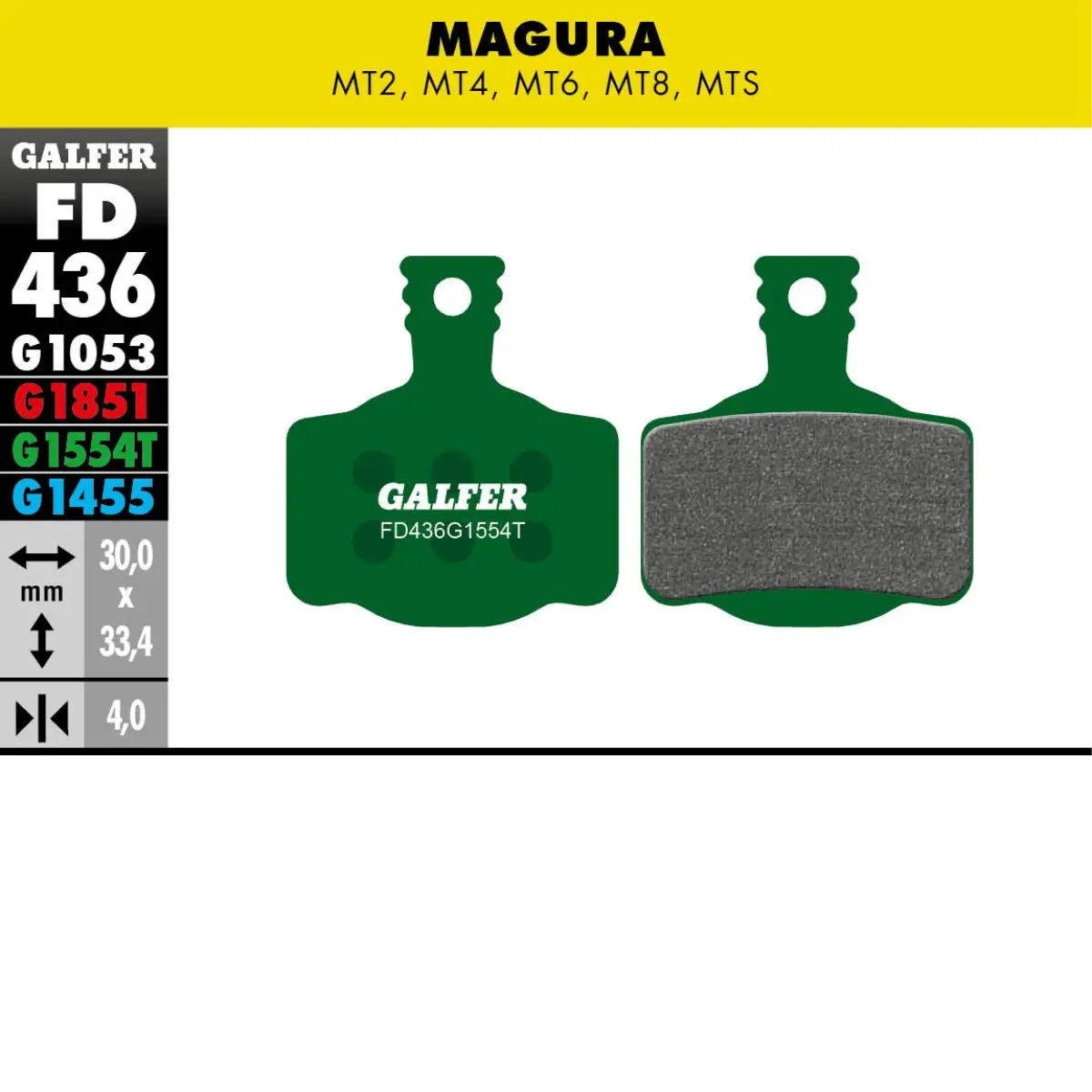 GALFER - BRAKE PADS - MAGURA MT2-4-6-8 image 6