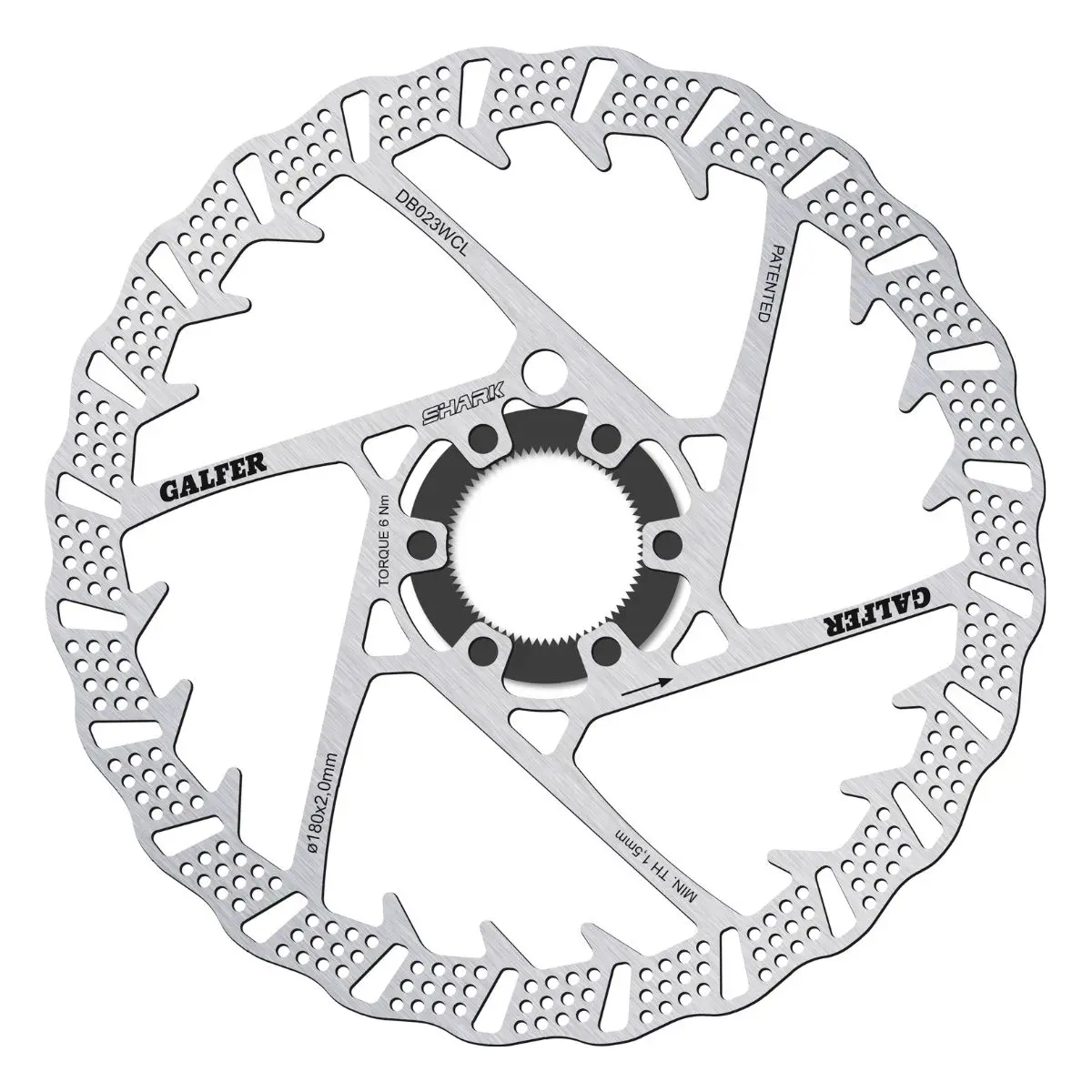 GALFER - MTB SHARK DISC ROTOR - CENTERLOCK - 2MM