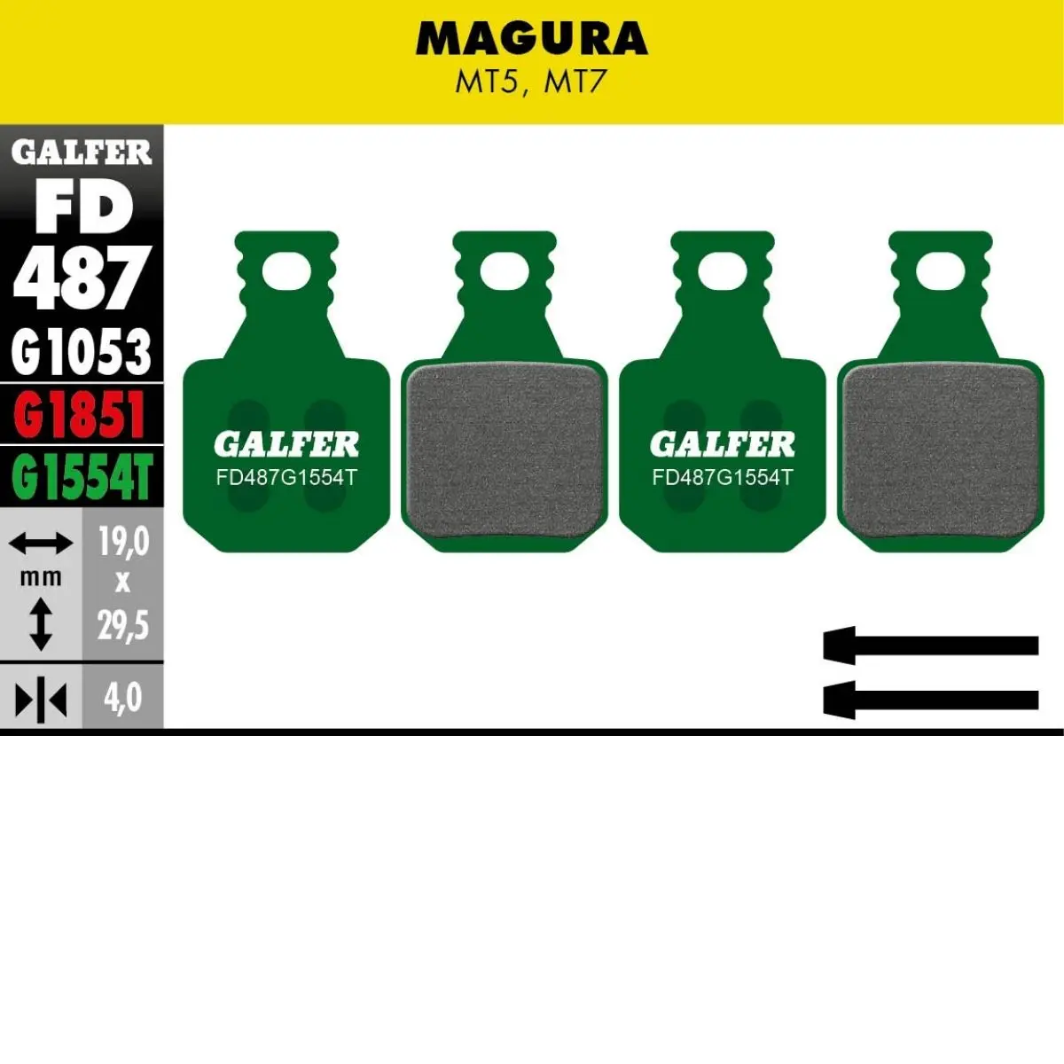 GALFER - BRAKE PADS - MAGURA MARTA MT5 - MT7 image 10