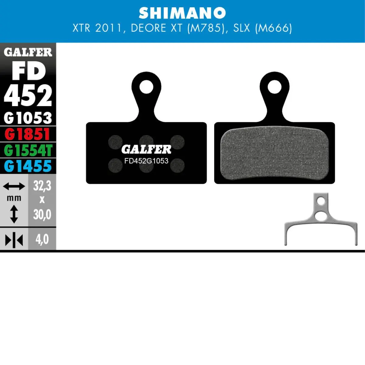 GALFER - BRAKE PADS - SHIMANO TWO PISTON image 9