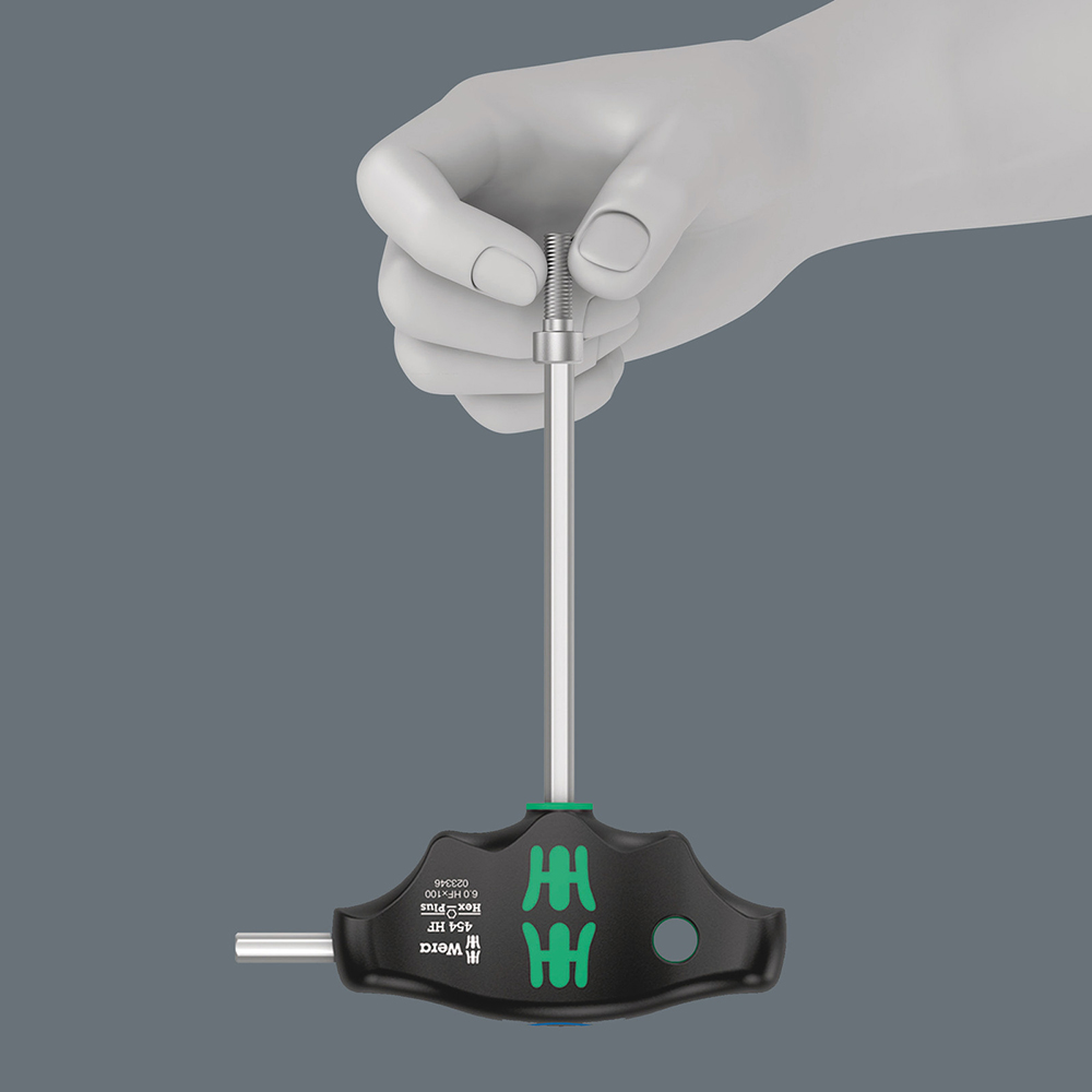 Wera 454/7 T-Handle Hex-Plus T-Handle Holding Function 7 Piece Set image 4