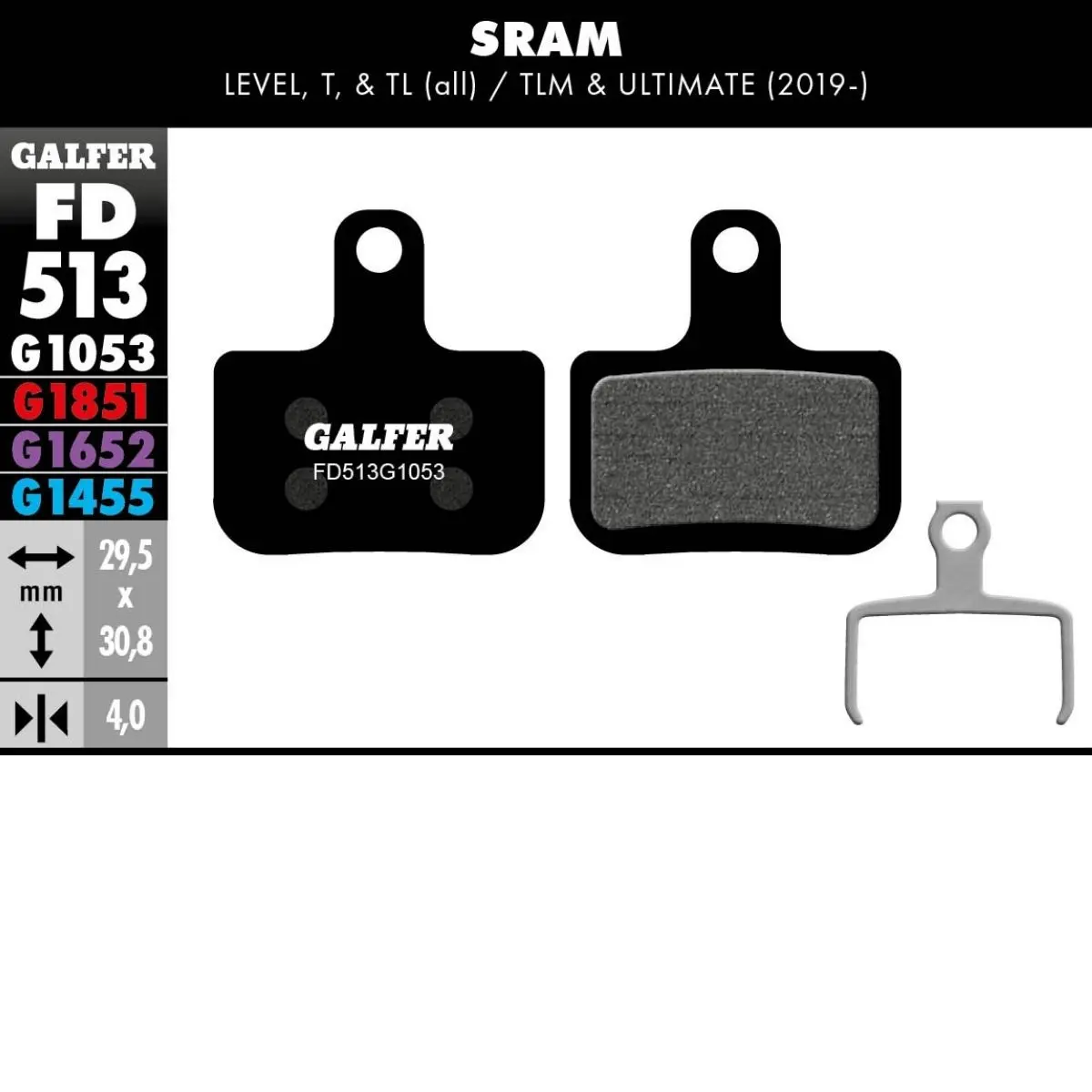 GALFER - BRAKE PADS - SRAM LEVEL image 7
