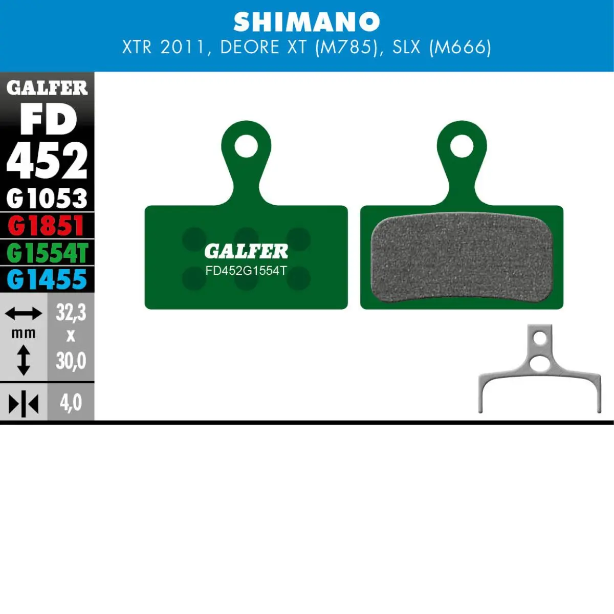 GALFER - BRAKE PADS - SHIMANO TWO PISTON image 11