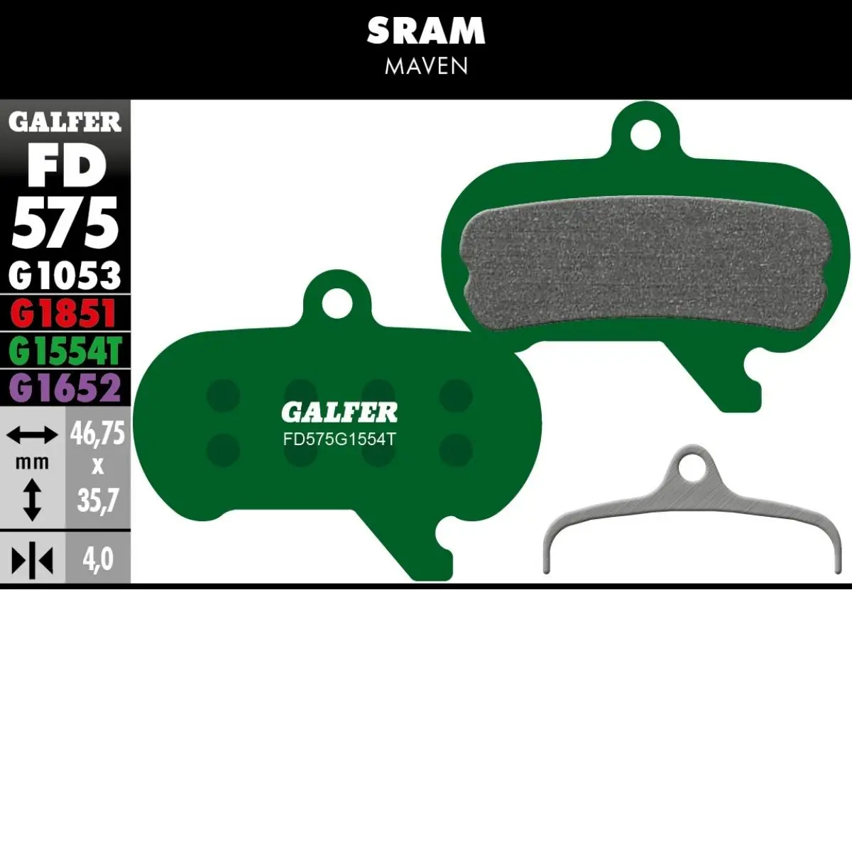 GALFER - BRAKE PADS - SRAM MAVEN image 11