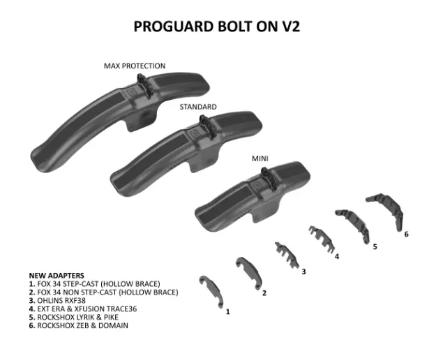 ProGuard Front Mudguard STD BOLT ON v2 MTB RRP