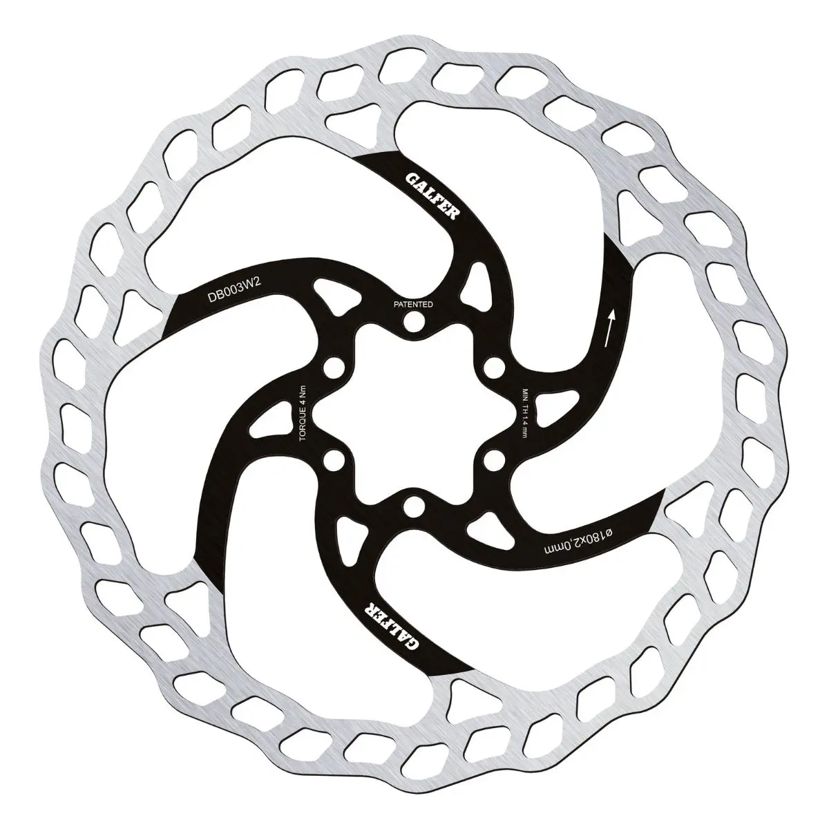 GALFER - MTB WAVE DISC ROTOR - 6-BOLT - 2MM
