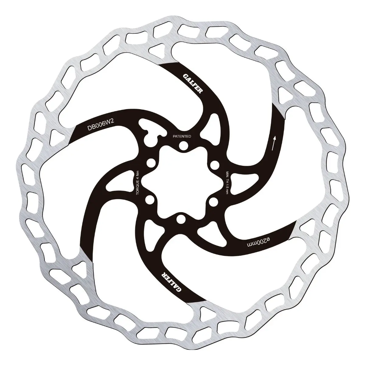 GALFER - MTB WAVE DISC ROTOR - 6-BOLT - 2MM image 2