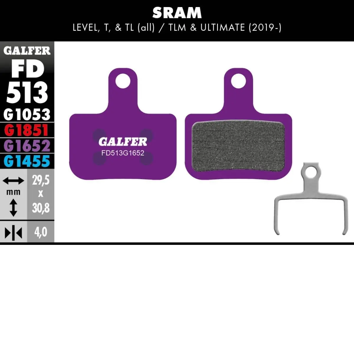 GALFER - BRAKE PADS - SRAM LEVEL image 8