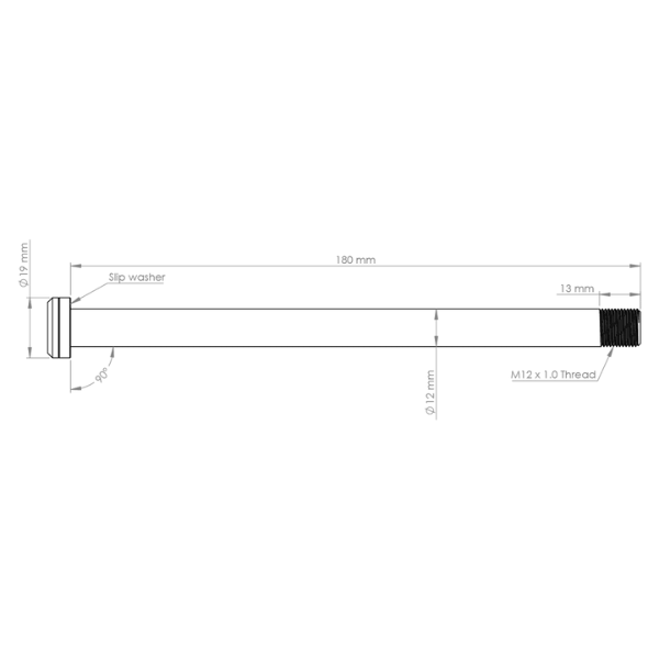 Burgtec 180mm x 12mm 1.00mm Pitch Rear Axle image 10