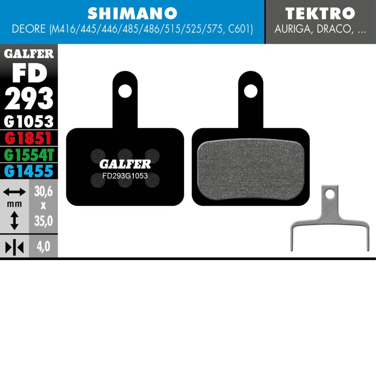 GALFER - BRAKE PADS - SHIMANO DEORE image 5