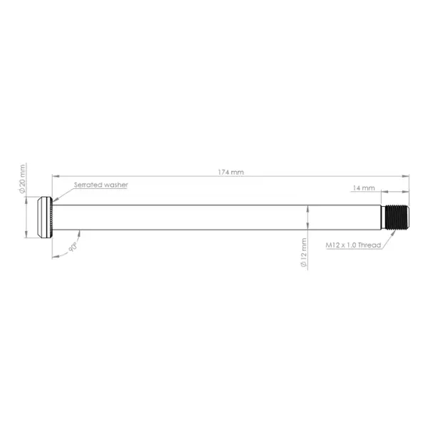 Burgtec Yeti 174mm Rear Axle image 4