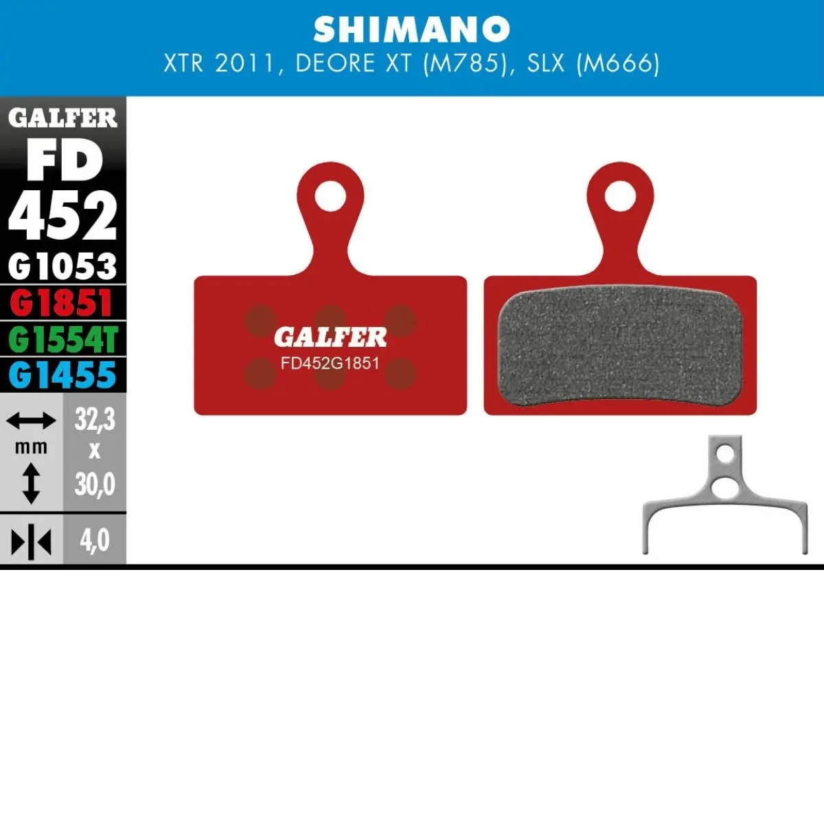 GALFER - BRAKE PADS - SHIMANO TWO PISTON image 10