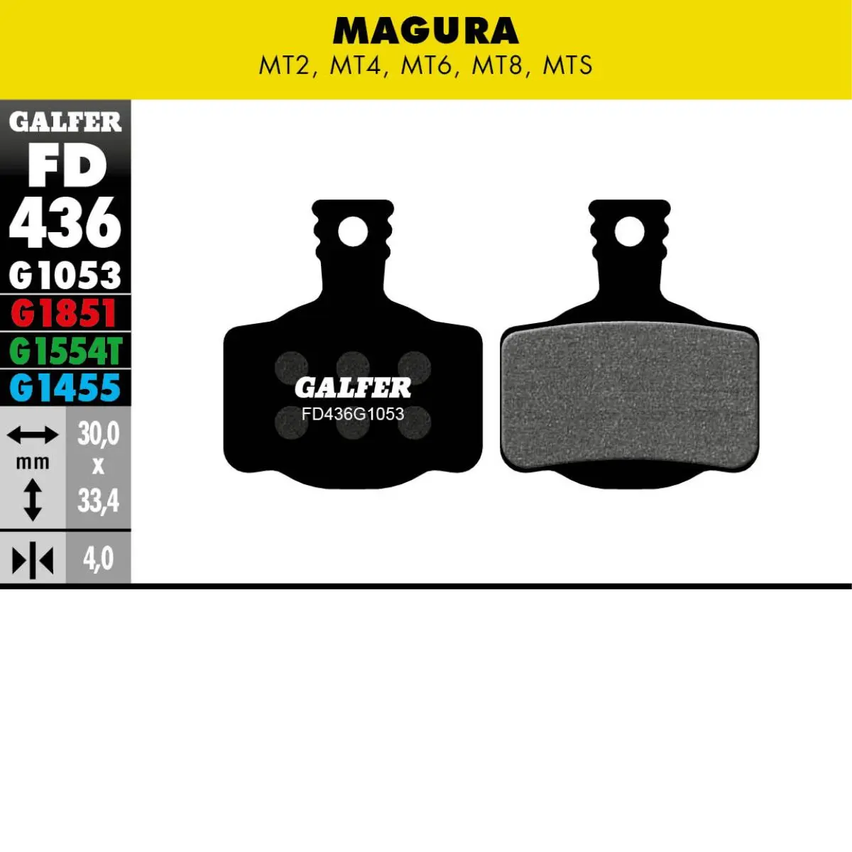 GALFER - BRAKE PADS - MAGURA MT2-4-6-8 image 5