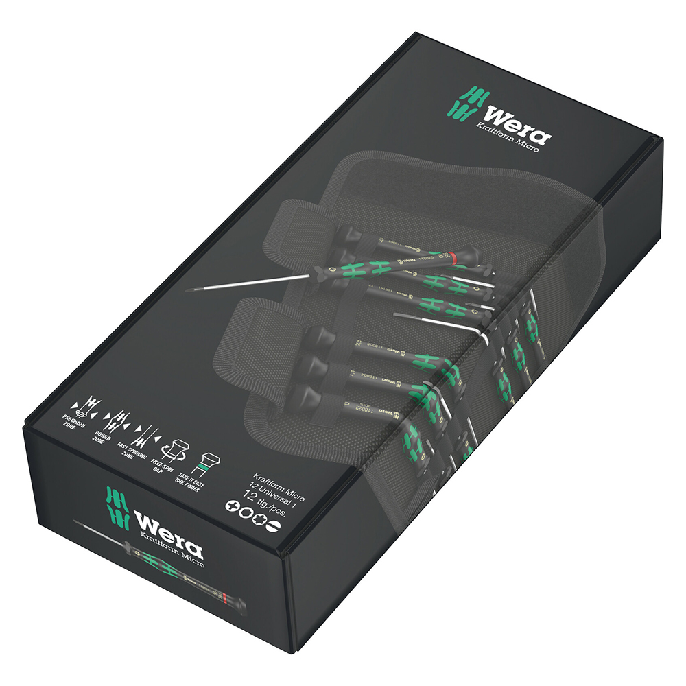 Wera Kraftform Micro Screwdriver 12 Piece Set for Electronics image 2