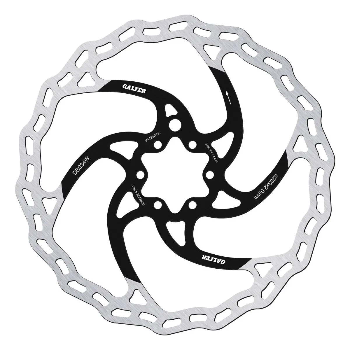 GALFER - MTB WAVE DISC ROTOR - 6-BOLT - 2MM image 3