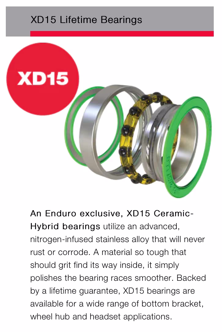 Enduro Press-In XD-15 Double Row BB86/92 for DUB image 3