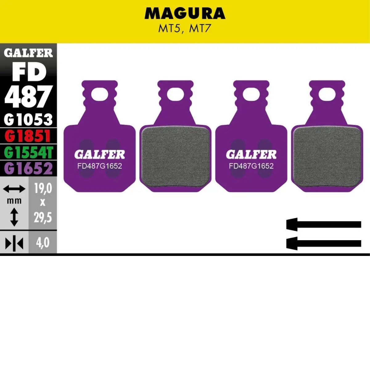 GALFER - BRAKE PADS - MAGURA MARTA MT5 - MT7 image 11
