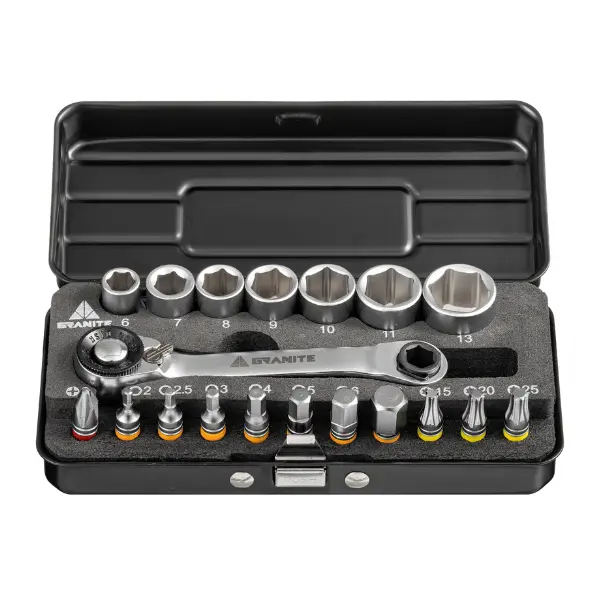 Granite Designs Duet Hex Bit & Socket Ratchet Tool Kit image 3