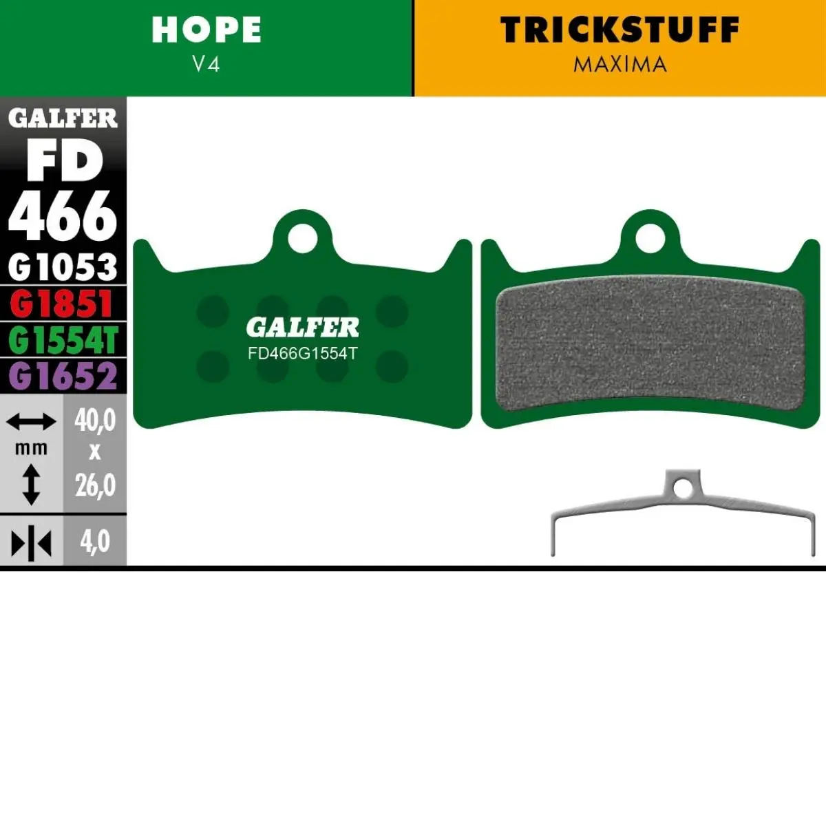GALFER - BRAKE PADS - HOPE V4 image 11